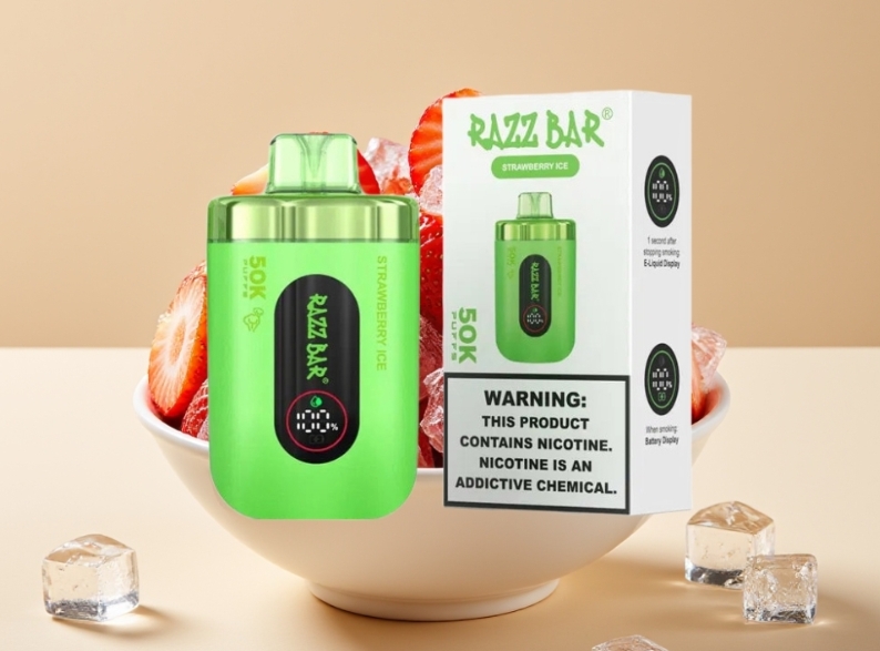 Razz Bar 50K Puffs Vape - Glace aux fraises : L'Ultime Exp&eacute;rience Sensorielle dans le Monde du Vapotage